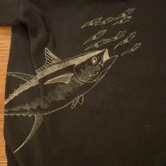 Guy Harvey Black Graphic Fish T-Shirt - Picture 2 of 6